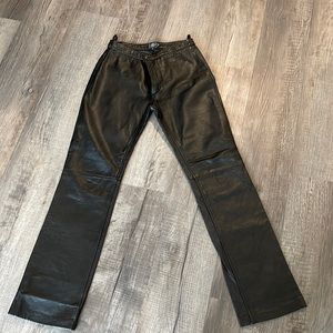 Steven Madden - Genuine leather black pants. Straight leg.